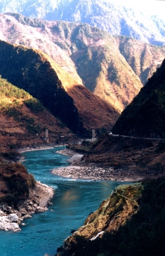 The undammed Nu River in China's Southwest