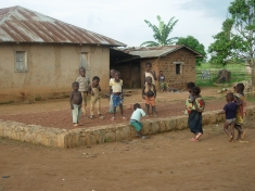 Children playing in Mwanza Village, DRC