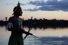 Kayapó leader on the Xingu River