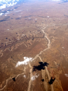 A dry river in the US Southwest