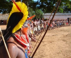 Kayapó warriors, Xingu River, Brazil