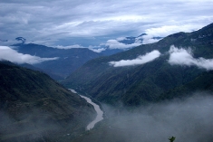 River Sutlej makes its way to Rampur Busher in Himachal Pradesh