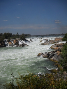 Khone Phapheng Falls near the Don Sahong Dam site