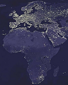 Africa at night.