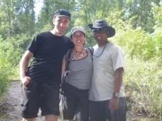 Ercan Ayboga (left) visiting the Sandy River in Oregon