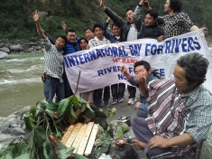 Celebrations on the Teesta River as part of the Day of Action for Rivers