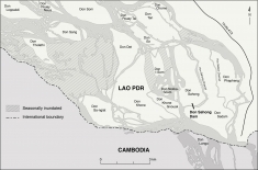 Site of the proposed Don Sahong Dam 
