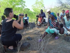 Liane interviews people who would be affected by Mphanda Nkuwa Dam on the Zambezi