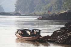 The Mekong River at the proposed site of the Pak Beng Dam