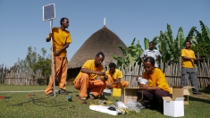 Solar Energy International installs a solar system in Ethiopia.
