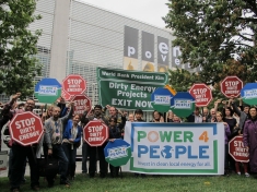 Activists called for Power 4 People in front of the World Bank during the Bank’s fall meetings in October.