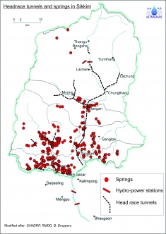 Tunneling and prevalence of springs in Sikkim
