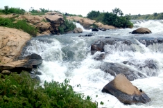 The submerged Bujagali Falls.