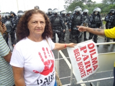 Antônia Melo, leader of the Movimento Xingu Vivo at the global march