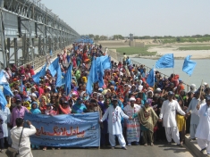 Protest against destructive dam building on the Indus