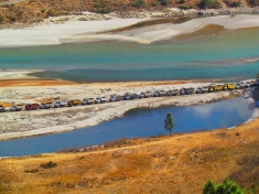 River bed mining at Punakha