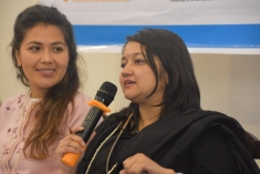 Participants share their stories at the 2019 Women & Rivers Congress in Nagarkot, Nepal.