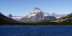 Swiftcurrent Lake and Mount Wilbur in Glacier National Park.