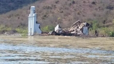 The demolished and flooded San José de Belén chapel