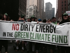 The People's Climate March called for No Dirty Energy in the Green Climate Fund.