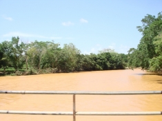 Toxic sludge in the Macal River, Belize