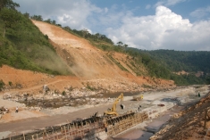 Construction work at the Kamchay Dam site - 2008