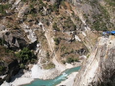 Site preparation at Songta Dam in Tibet