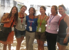 From the left: Ana, Kate, Ceci, Katy, Maria Felix (Temaca resident), and Berklee