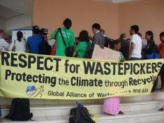 Waste Pickers Demonstrating at UN Climate Conference, Cancun, 2010