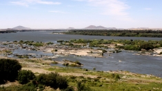 The Nile's Third Cataract near the proposed Kajbar Dam