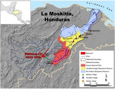 Map of Patuca Dams in Honduras