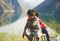 Maya-Achí children at Chixoy Dam Reservoir