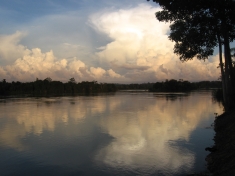 The Xingu River at sunset