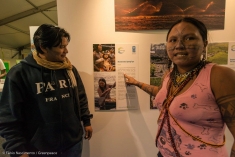 Rozeninho Saw Munduruku & Maria Leusa Munduruku at COP 21 in Paris