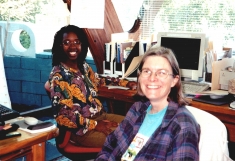 Tendai Chitewere, Africa Intern 1997, with Lori Pottinger