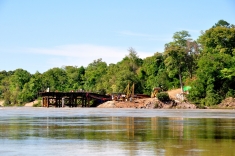Construction has started on a bridge to connect the mainland to Don Sadam island