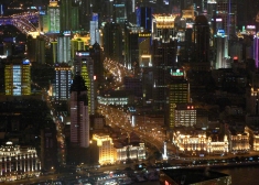 Shanghai at night. China’s rapid growth makes improving energy efficiency imperative
