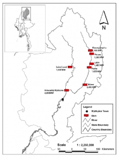 Map of Irrawaddy Dams