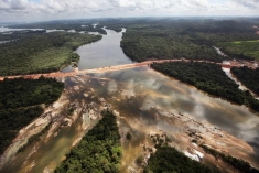 Construction activities are damming the Xingu river in the heart of the Amazon.