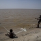 Pulling in fishing nets at Lake Turkana